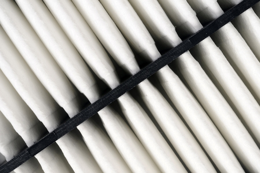 Close up of air filter, Air Filters vs. Air Cleaners | HVAC, IAQ | Comfortable Design in Lancaster
