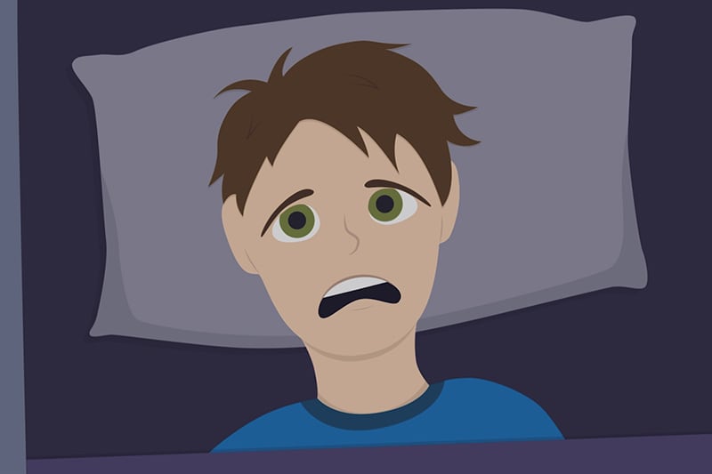 Illustration of someone being woken up, Video - Unusual HVAC Noises | Comfortable Design | Wrightsville PA